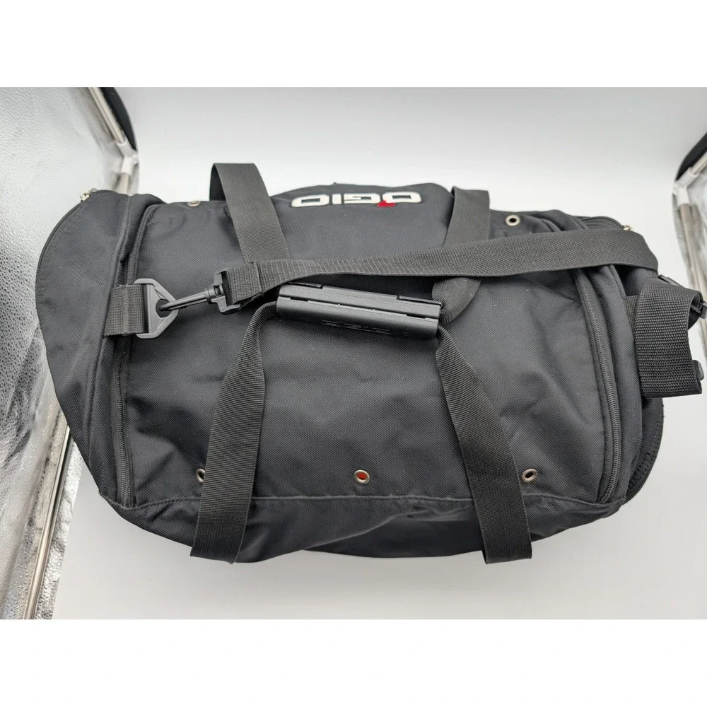 OGIO Black Duffel Bag Orange Lining Travel Gym Sports Gear Bag with Strap